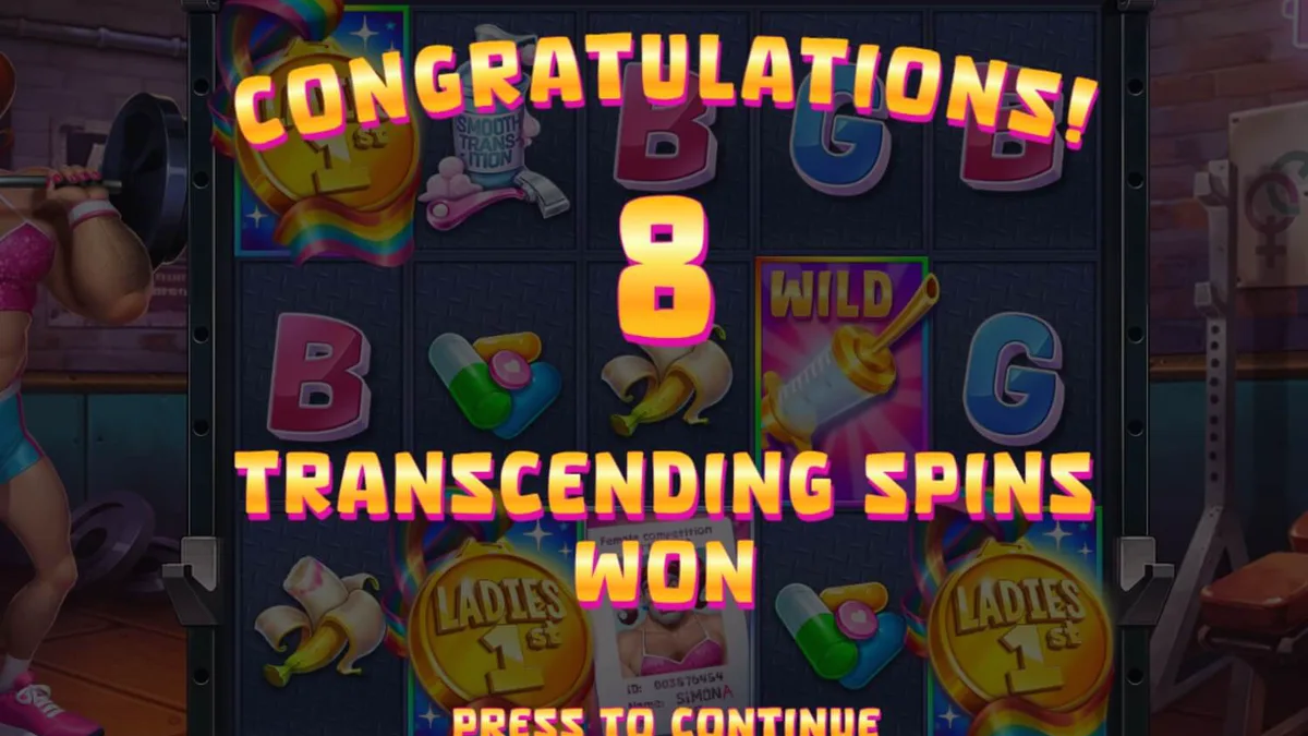 Tampilan layar utama slot Transformers dengan tema arena distopia dan karakter Brosephine.